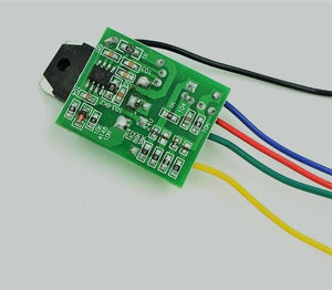Ca 901 Switching Power Supply Repairing Module SSH7N90 - a green circuit board with an attached transistor, soldered components, and four colored wires.