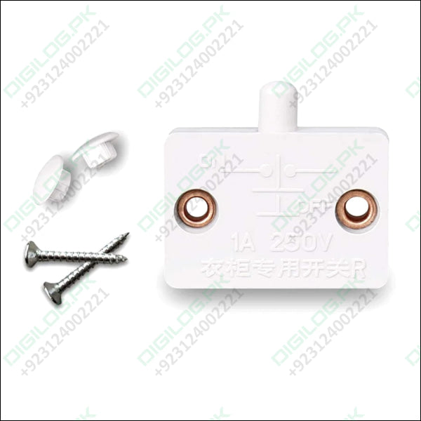 Cabinet Door Switch 12V/24V/230V White Pressure Switch (Kitchen Cabinet Light Control)