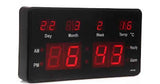 Calendar Clock With LED Digital Display JH2158Y Price - black rectangular digital clock showing 22, 3, 2, 8.6, and 88:48 in red LED digits.