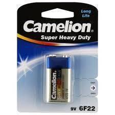 Camelion 9V Battery Super Heavy Duty - in its original blue and silver retail packaging with a 9V 6F22 label.