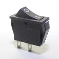 Canal Hb Series Rocker Power Switch 20 - a black rectangular rocker switch with an O/I toggle and two metal terminal pins extending from the bottom.