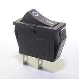 Canal Hb Series Rocker Power Switch 20 - a black rectangular rocker switch with an O/I toggle and two metal terminal pins extending from the bottom.