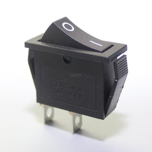 Canal Hb Series Rocker Power Switch 20 - a black rectangular rocker switch with an O/I toggle and two metal terminal pins extending from the bottom.