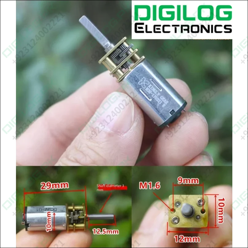 Small N30 gear motor with dimensions for high torque robot chassis car applications