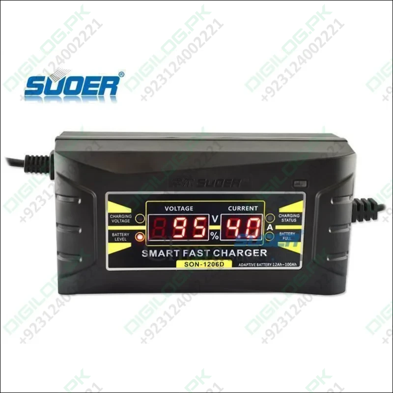 Car Charger Portable Battery With Digital Display (son