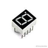 Cc 1 Digit 7 Segment 0.7 Inch LED Common Cathode Display Red Color - a single-digit red LED component with ten pins extending from the base.