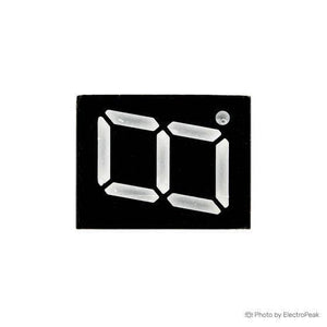 Cc 1 Digit 7 Segment 0.7 Inch LED Common Cathode Display Red Color - a rectangular black electronic component featuring two illuminated digit segments.