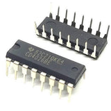 CD4026 4026 Johnson Decade Counter IC - two black 16-pin dual in-line package integrated circuits with silver pins on a white background.