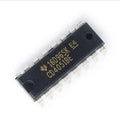 CD4051B CMOS Single 8-channel Analog Multiplexer/demultiplexer - a black 16-pin dual-in-line integrated circuit chip with white text markings on its surface.