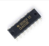 CD4051B CMOS Single 8-channel Analog Multiplexer/demultiplexer - a black 16-pin dual-in-line integrated circuit chip with white text markings on its surface.