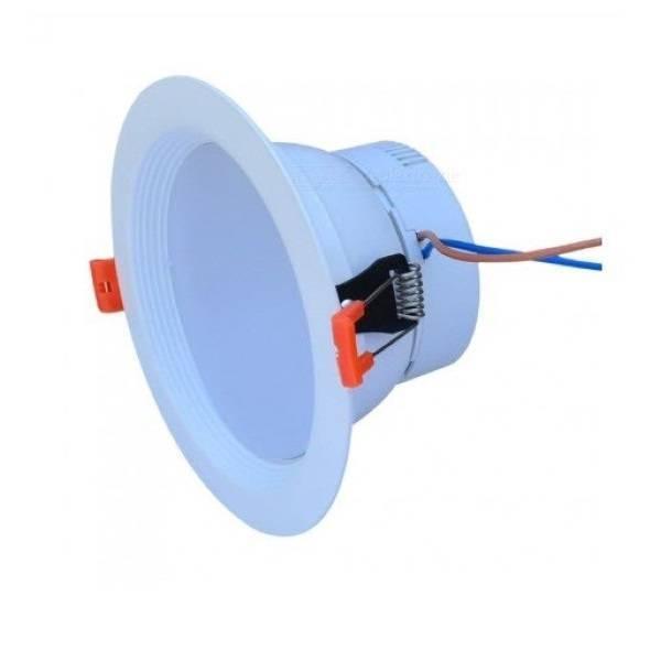 Ceiling LED Down Light 7W 220V - shown as a white circular recessed light fixture with two orange spring-loaded mounting clips and two exposed power wires.