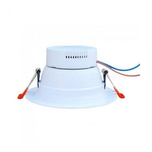 Ceiling LED Down Light 7W 220V - a white circular recessed light fixture with two spring-loaded mounting clips and two protruding electrical wires.