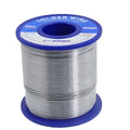 China 400 Gram Soldering Wire - a silver-coloured metal wire wound around a blue plastic spool with a label reading 0.8 mm.