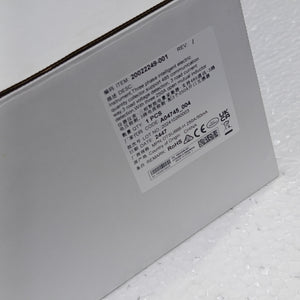 Chint 3 Phase Smart Power Sensor DTSU666-H Smart Meter - a close-up shot of the white product label on the side of the packaging box displaying specifications and codes.