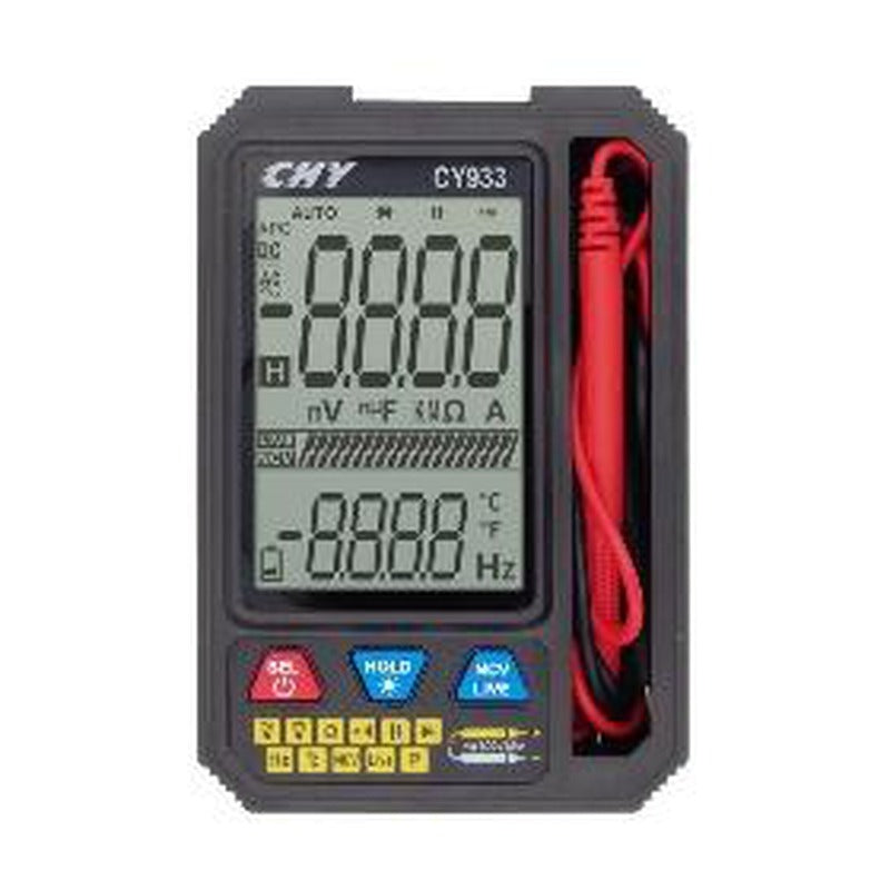 CHY CY933 Digital Multimeter - black CHY CY933 multimeter with large dual display and test leads