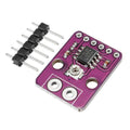 Cjmcu-29 INA129 High Precision Low Power Instrumentation Amplifier Module - a purple circuit board with an integrated chip, a potentiometer, and a separate six-pin header connector.