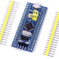 CKS32F103C8T6 CKS32F103 Arm Cortex-M3 Minimum System Development Board - with a blue PCB, micro-USB port, reset button, yellow jumper, silver crystal oscillator, and two loose pin header strips.