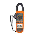 CM2056 True RMS AC/DC Clamp Meter - orange and grey clamp meter with black jaw, rotary dial and wrist strap