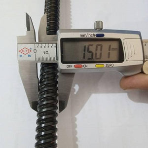 CNC Ball Screw - shown in a close-up measurement with a digital caliper displaying 15.01 mm on its screen.