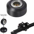 CNC V-slot Passive Round Bearing Openbuilds Wheel Pom MR105ZZ 625ZZ Bore 5mm In Pakstan - a black POM wheel with a 625ZZ bearing, a separate wheel without a bearing, and an assembly.