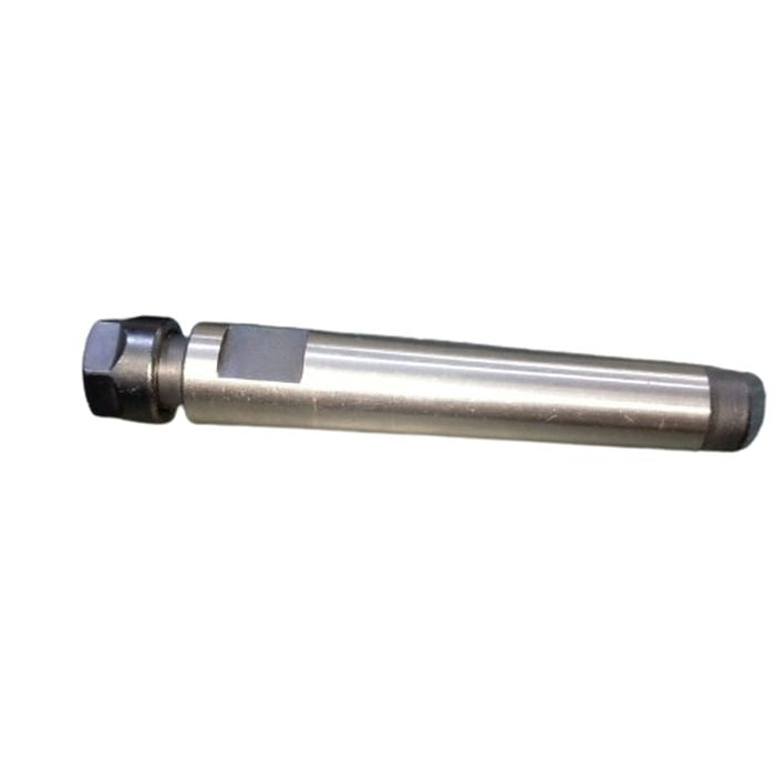 Collet Chuck Tool Holder Handle - a cylindrical metal tool holder with a black hexagonal nut at one end and a flat machined section on the shaft.