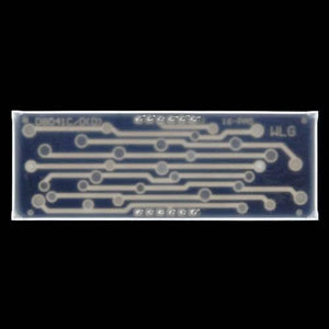 Common Anode 4 Digit 7 Segment Red LED Display - shown from the rear, featuring a blue circuit board with visible traces and connector pins.
