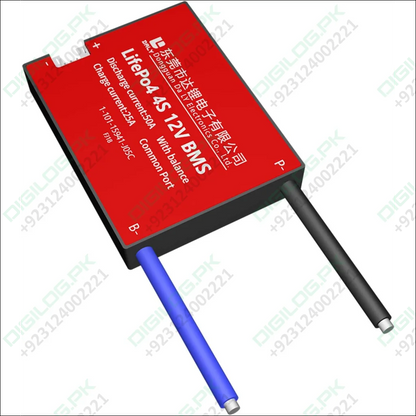 3.2Vdc Common Port DALY BMS 4S 12V 50A LiFePo4 Battery
