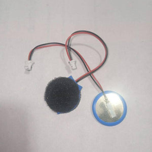 CR2016 Coin Cell With Wire And Jack For Laptop And General - a blue coin cell battery connected by red and black wires to two small white connectors.