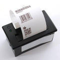 Csn-a2l Arduino Serial Printer Arduino Mini Embedded Receipt Thermal Printer With Paper Roll - a black thermal receipt printer with a green LED, a button, and a paper roll printed with a barcode and QR code.