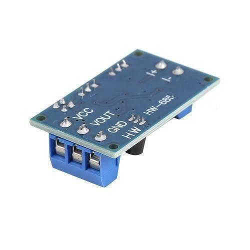 Current To Voltage Module Hw-685 - a blue circuit board featuring a three-terminal screw connector and pins labeled VCC, VOUT, GND, and HW-685.