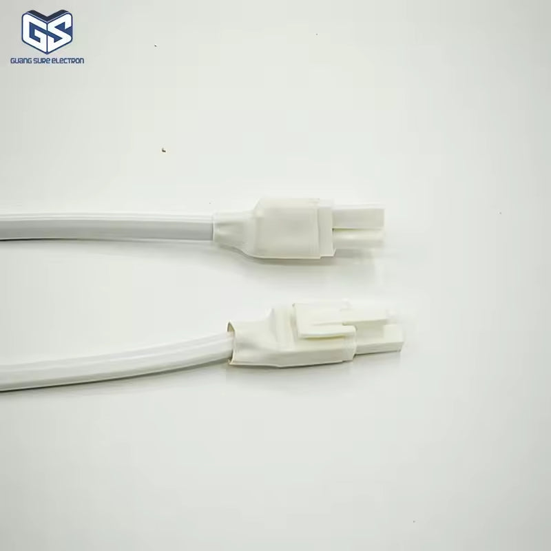 Customizable 300*400mm Bathroom Mirror Heating Pad Pet Electronic Defogger Film For Smart Mirror 220V Factory Direct - close-up of two white electrical power cables with plastic connectors attached to the heating film.