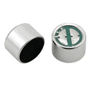 CZN-15E Omnidirectional Electret Condenser Microphone -62+/-2db - two small, cylindrical silver-coloured microphone capsules from different angles.