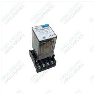Finder Relay 12vdc 10a 60.13 With 11pin Rail-mount Socket