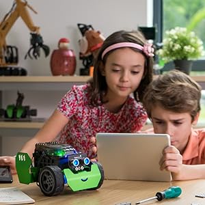 Robot DIY Mechanical Robotic Coding Kit for Kids Teens Educational Toy for Programming and Learning