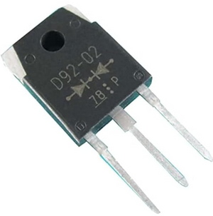 D92 Diode TO-92 Rectifier - a black electronic component in a TO-247 package with three metal pins and a diode schematic symbol printed on the top surface.