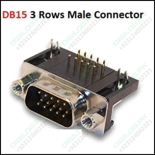Db15 Male Right Angle Connector d Sub High Density Pcb