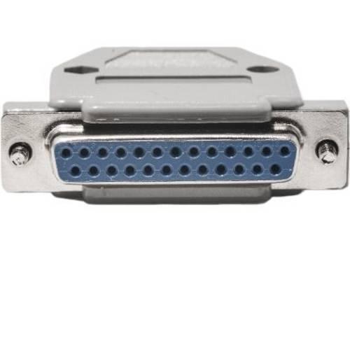 DB25 Female Solder D-sub Connector - shown in a close-up view, featuring a blue 25-pin female connector head with a grey plastic housing.