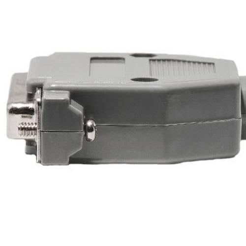 DB25 Female Solder D-sub Connector - shown in a close-up side view, featuring a grey plastic connector housing with a metal interface and a mounting screw.