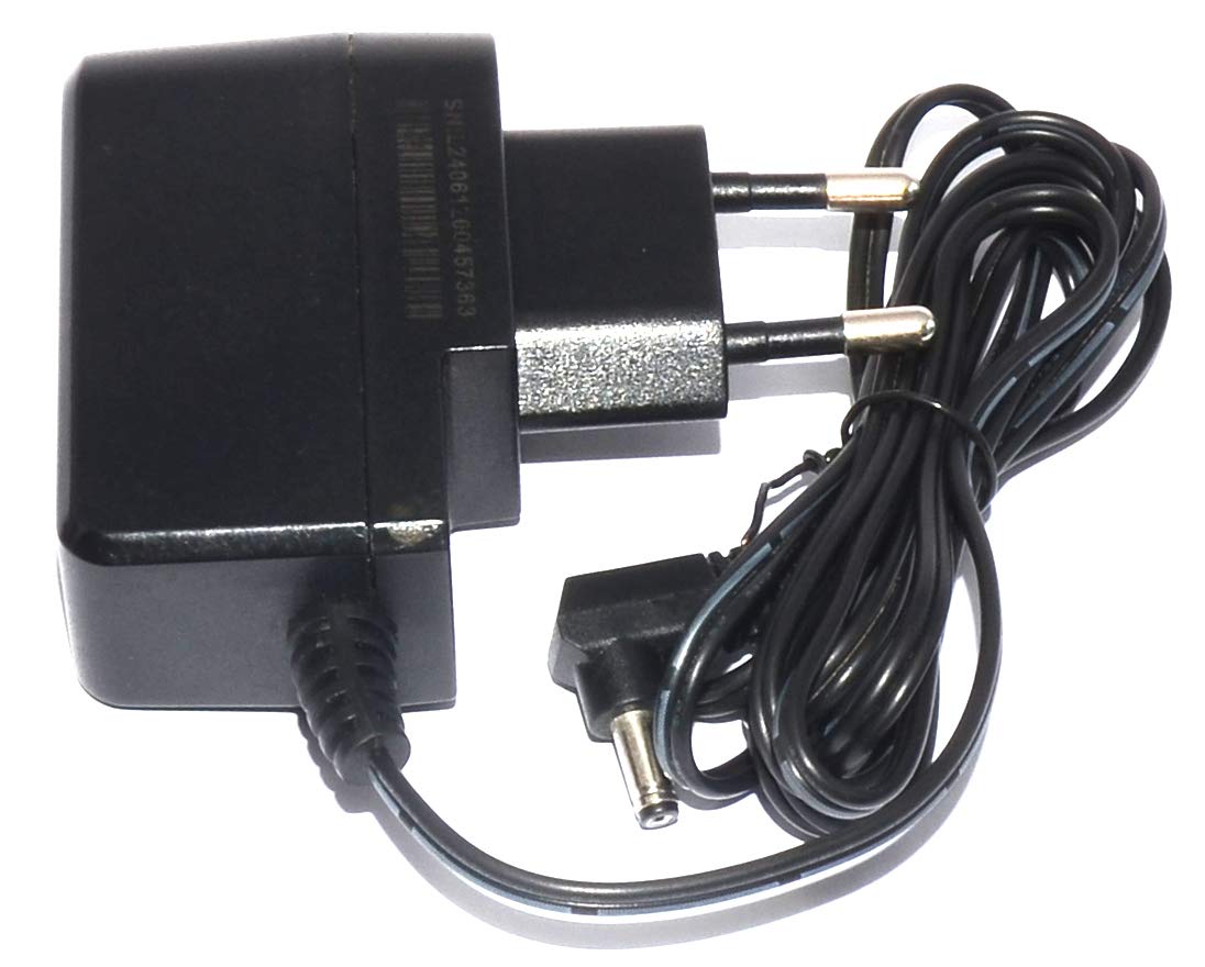 DC 12V 500mA Power Adaptor - a black wall-plug power supply with a two-pin European-style plug and a coiled cable ending in a barrel connector.