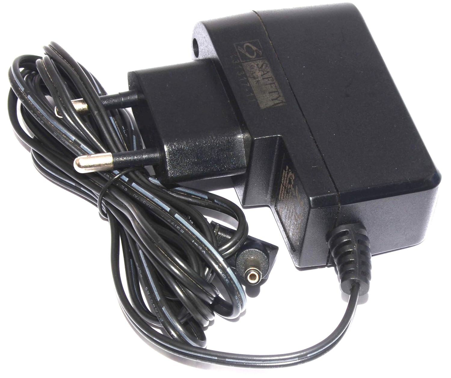 DC 12V 500mA Power Adaptor - a black wall-plug power supply with a coiled cable and a round barrel connector.