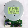 DC 24V 1A Stepper Motor B417 6282A DNQ12A83R08A - a circular silver motor attached to a green circuit board with a white connector and capacitors.