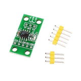 DC 3V-5V X9C103S Digital Potentiometer Module Board For Arduino - a green rectangular PCB with an integrated circuit, pins, and two separate sets of header pins.