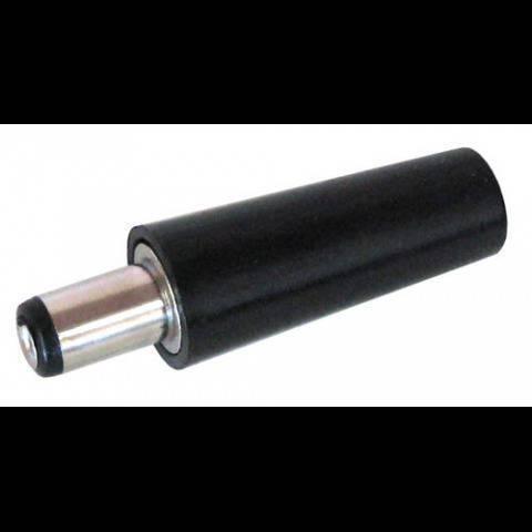DC Jack Male Type DC Barrel Jack Plug - Male - a black cylindrical plastic housing with a metallic male barrel connector tip.