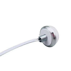 DC12V Series Hollywood Mirror Inductive Switches Dimmable LED Bulb In One Or Three Colors - a close-up of a white and silver bulb with an attached threaded metal base.