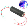 Dc3v- 6V To 400kV Boost Step-up Module High-voltage Generator Arc Ignition Coil - a black cylindrical high-voltage generator with two red wires on one end and red and green wires on the other.
