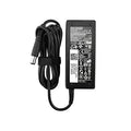 Dell 90W 19.5V 4.62A 7.4*5.0mm Laptop Replacement AC Adapter Charger - a black power brick with a coiled charging cable and a barrel connector.