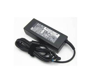 Dell 90W 19.5V 4.62A 7.4*5.0mm Laptop Replacement AC Adapter Charger - a black rectangular power brick with a coiled cable and a blue-tipped barrel connector.
