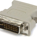 Dell DVI To VGA Converter Dell - a grey adapter featuring a DVI-I female connector on one side with two metal thumbscrews.