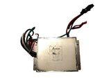 Delta 50TYSW11 440V 3-Phase 50A EMI Line Filter (Used Condition) - a silver rectangular metal unit with attached multi-coloured electrical wires and a black connector.