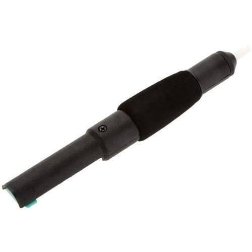 Desoldering Pump Vaccum Solder Sucker - shown as a black, cylindrical hand tool with a soft foam grip and a visible screw on the central body.